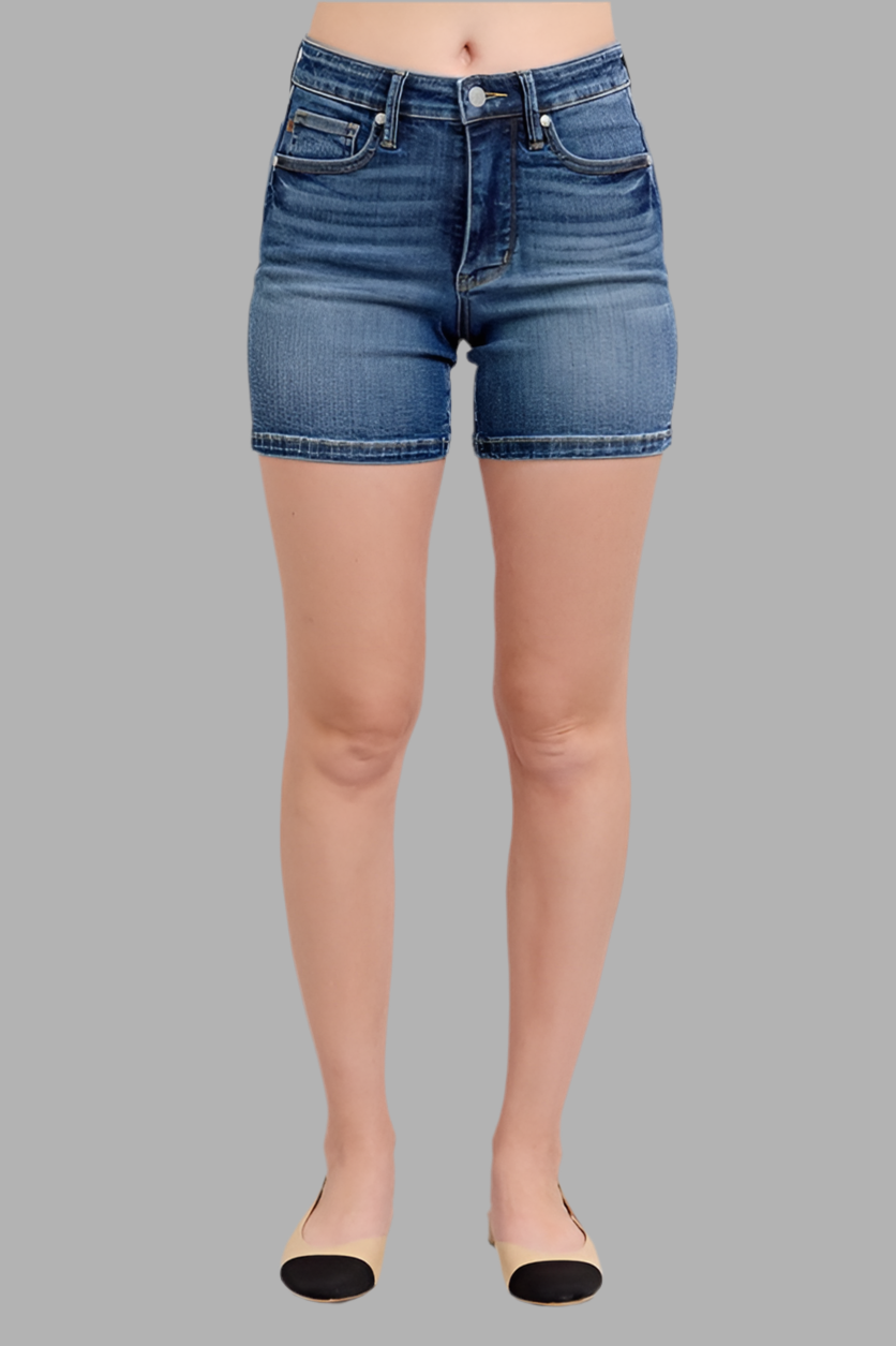 Judy Blue Full Size High Waist Denim Shorts Plus Size