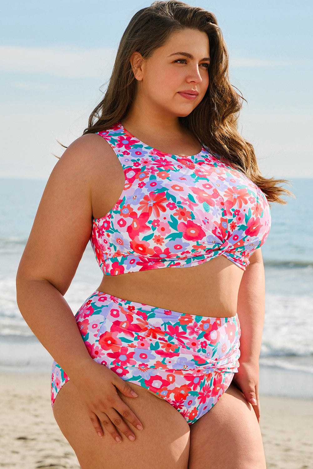 Beautiful Crazy Twisted High Waist Curvy Bikini Set