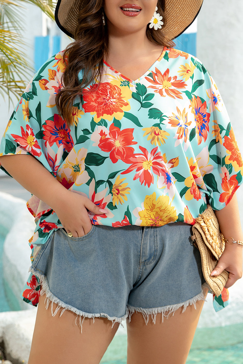 Beautiful Day Floral Curvy Blouse