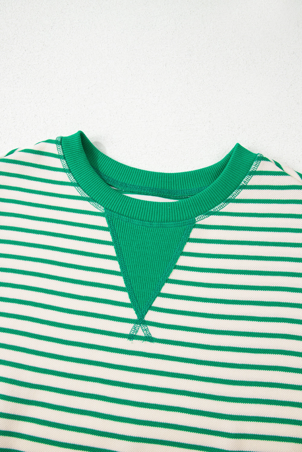 Striped Ruffle Short Sleeve Top