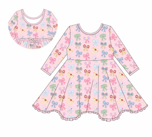 Premium whimsical bows bamboo dress