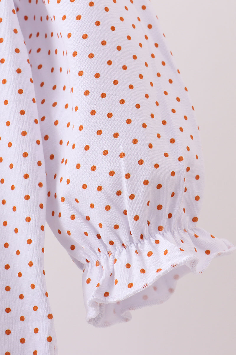 Premium orange turkey embroidery bubble