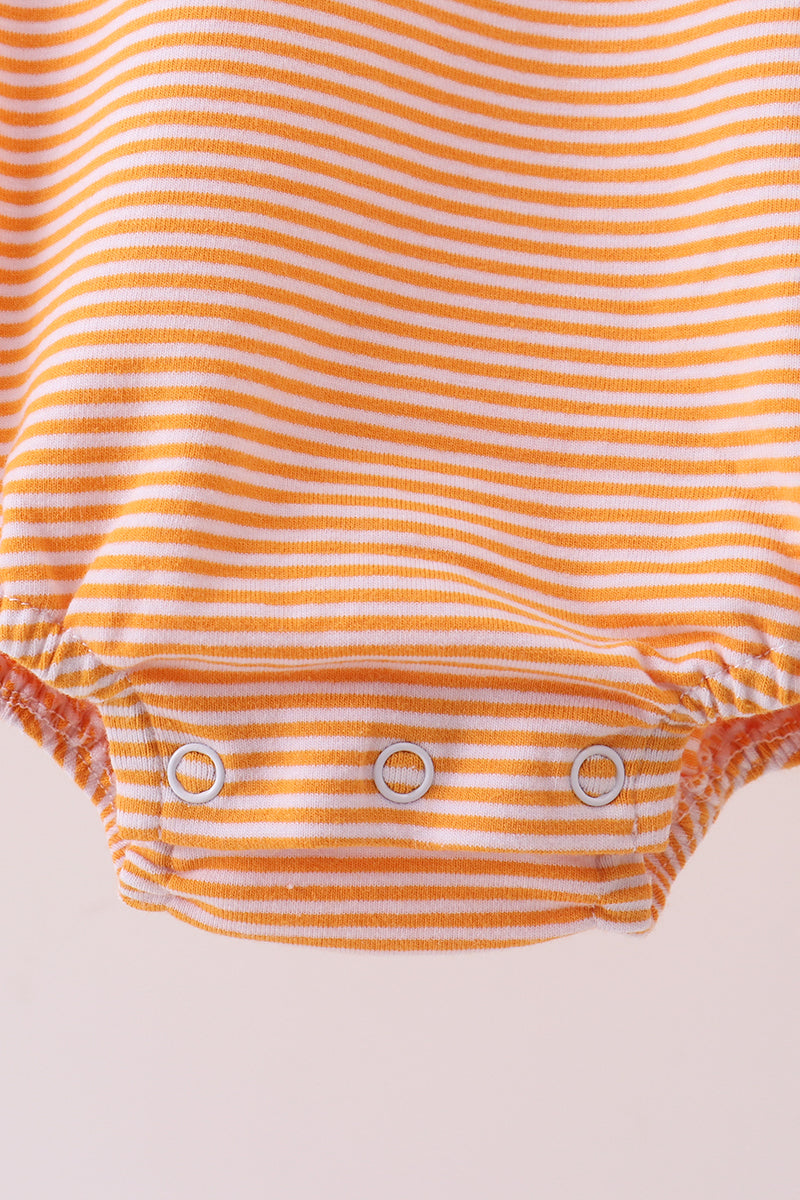 Premium orange turkey embroidery stripe bubble