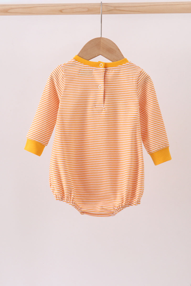 Premium orange turkey embroidery stripe bubble