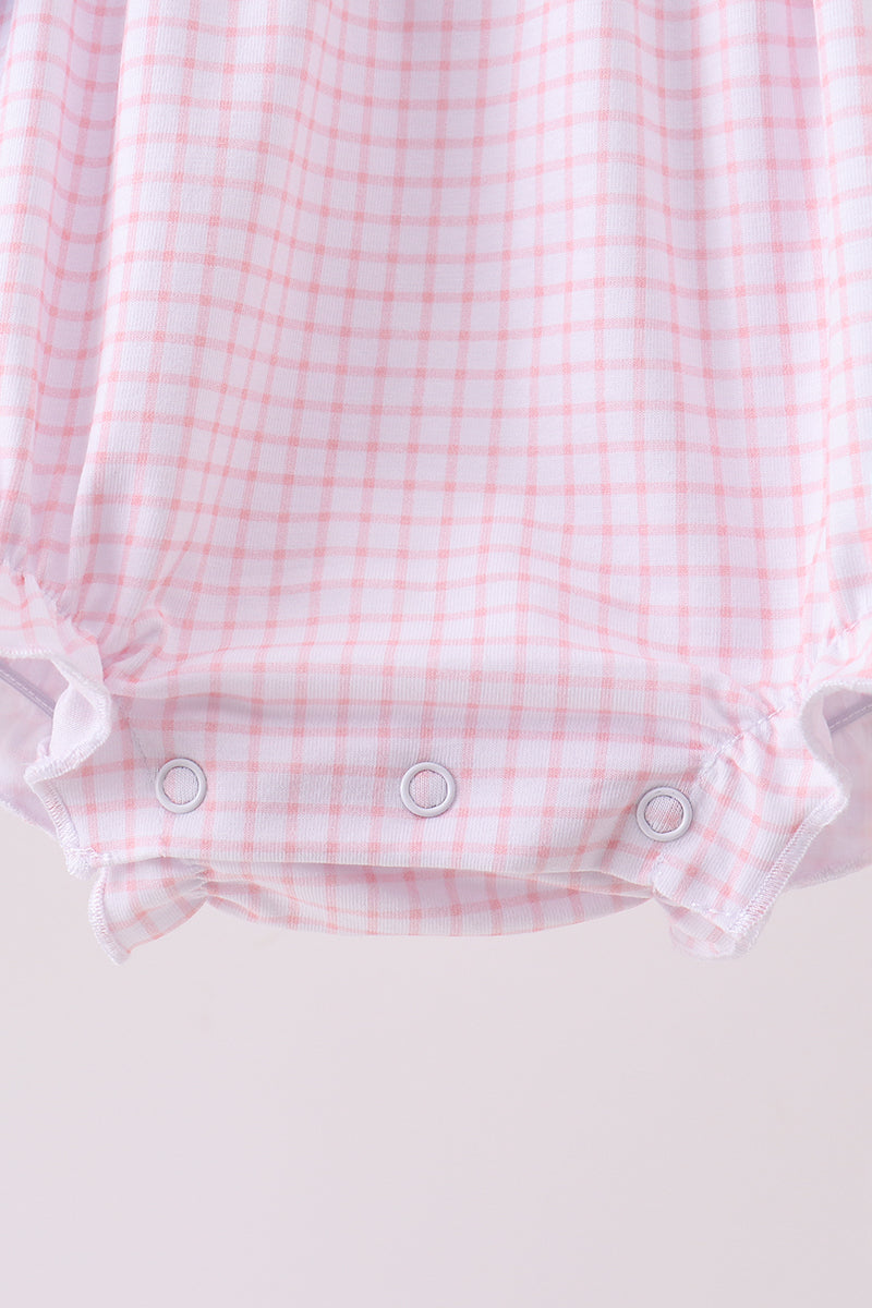 Premium turkey embroidery gingham bubble