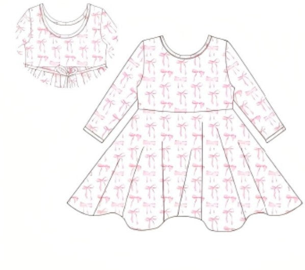 Premium tiny bow delight bamboo dress