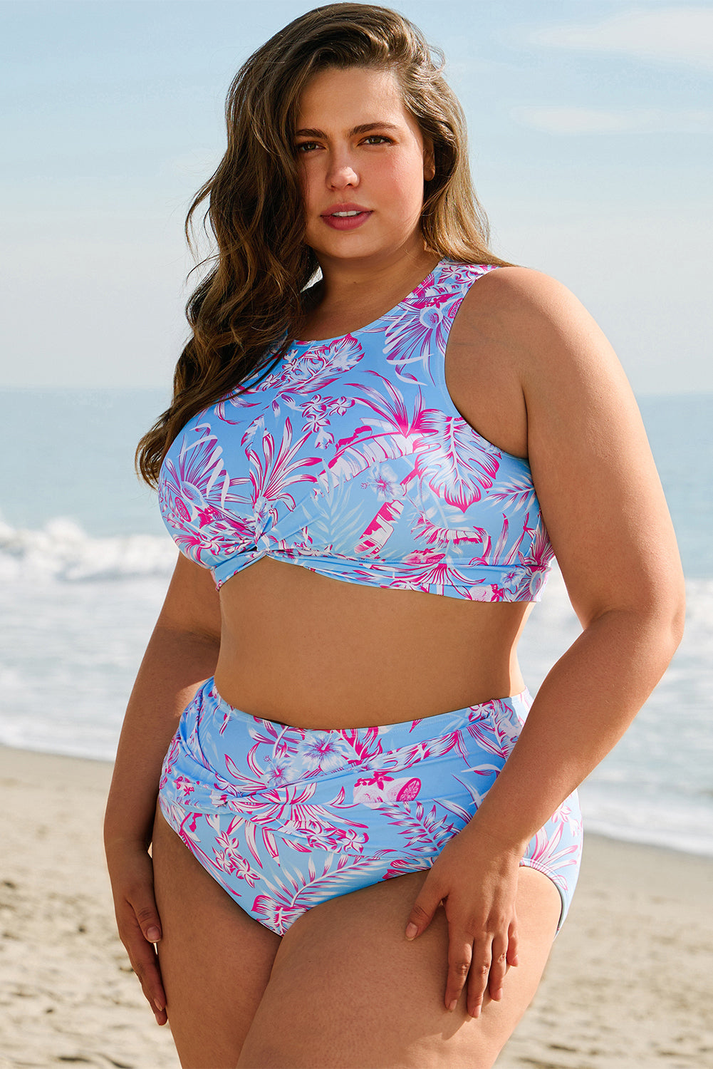 Beautiful Crazy Twisted High Waist Curvy Bikini Set