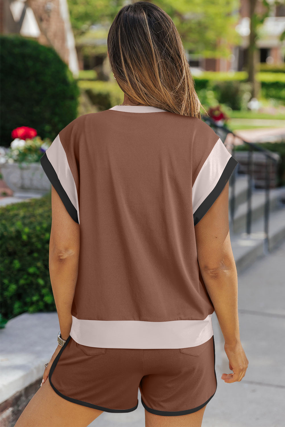 Cap Sleeve Tee Shorts Set