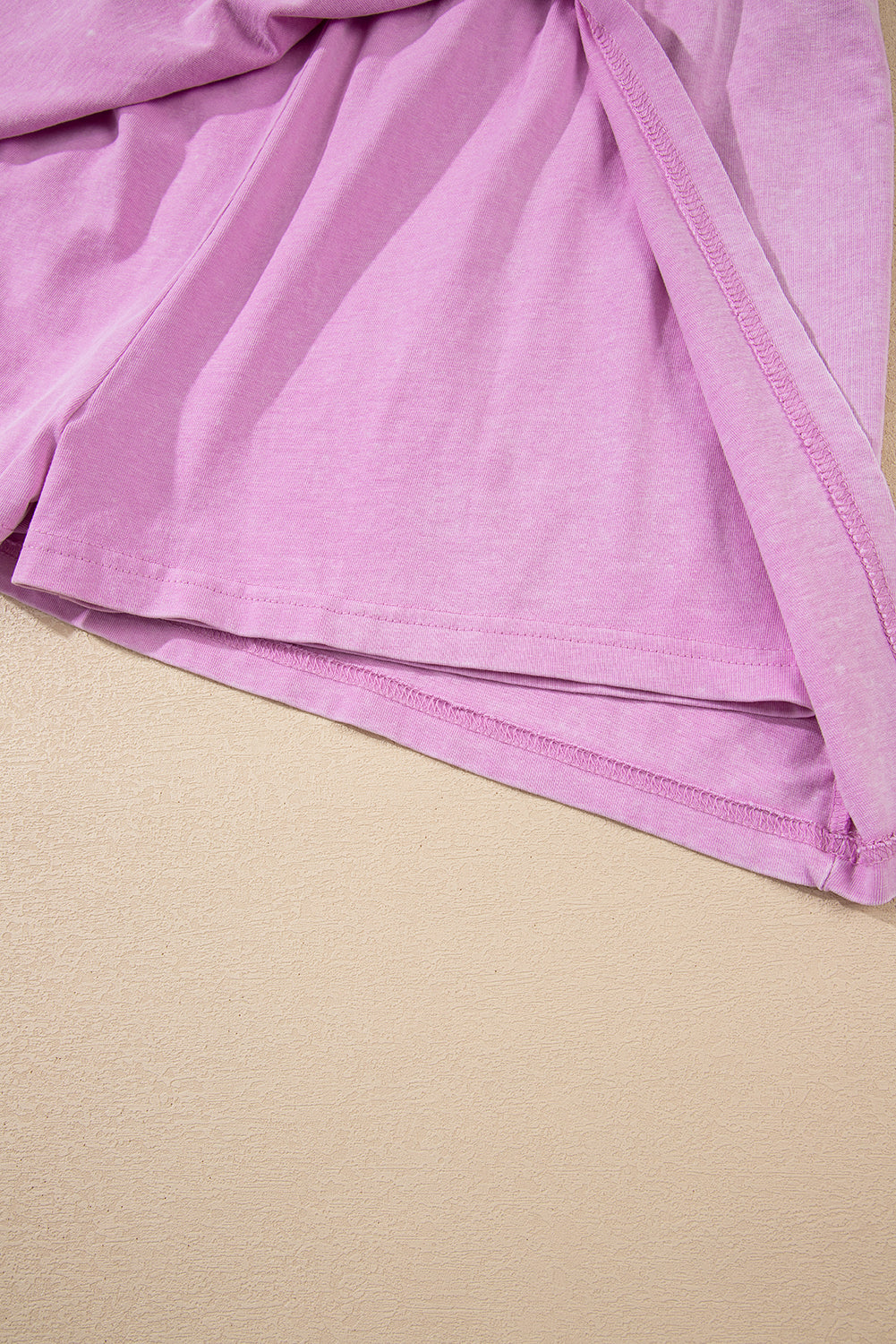 Mineral Wash Cotton Tank Top and Skort Set