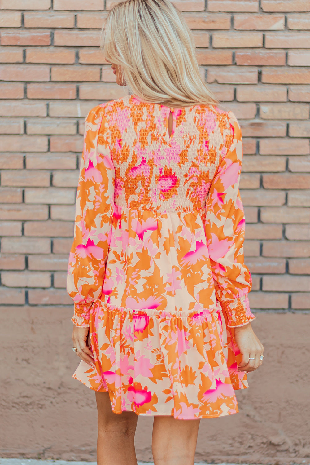 Sunset Sleeve Ruffle Mini Dress