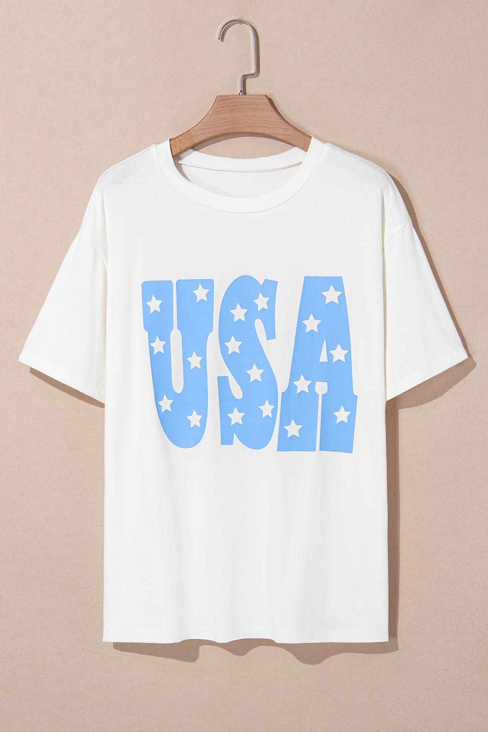 Sky USA Graphic Crewneck Curvy Patriotic Tee