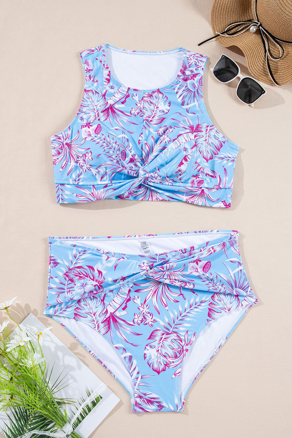 Beautiful Crazy Twisted High Waist Curvy Bikini Set