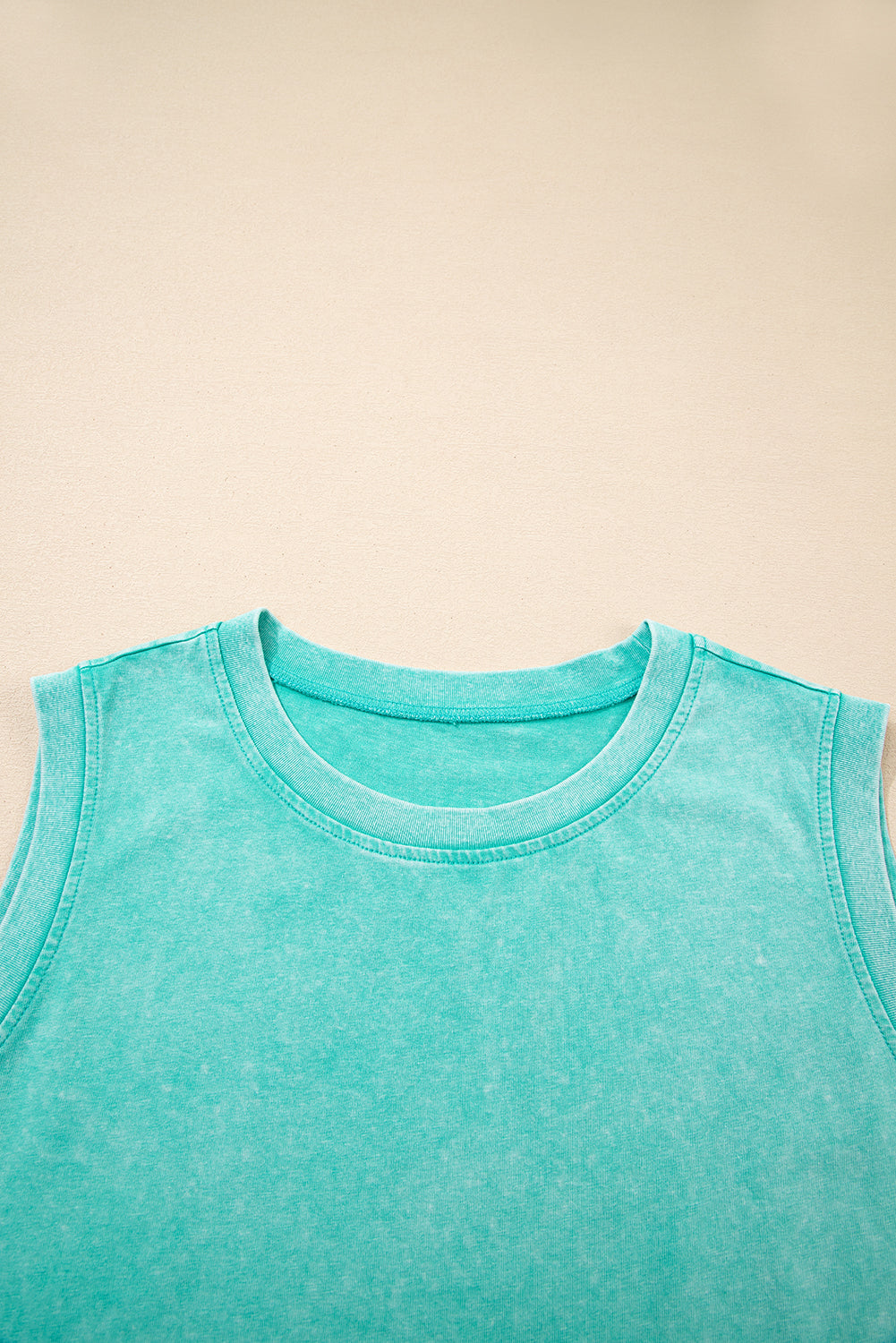Mineral Wash Cotton Tank Top and Skort Set