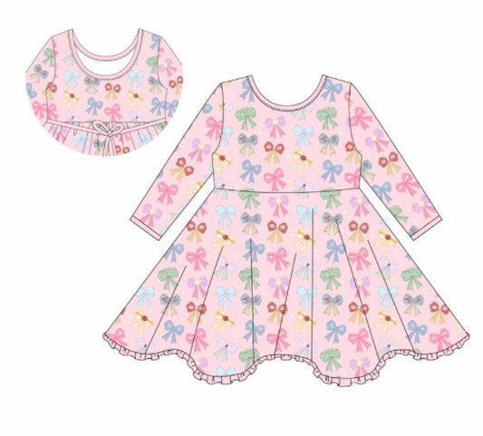 Premium whimsical bows bamboo dress