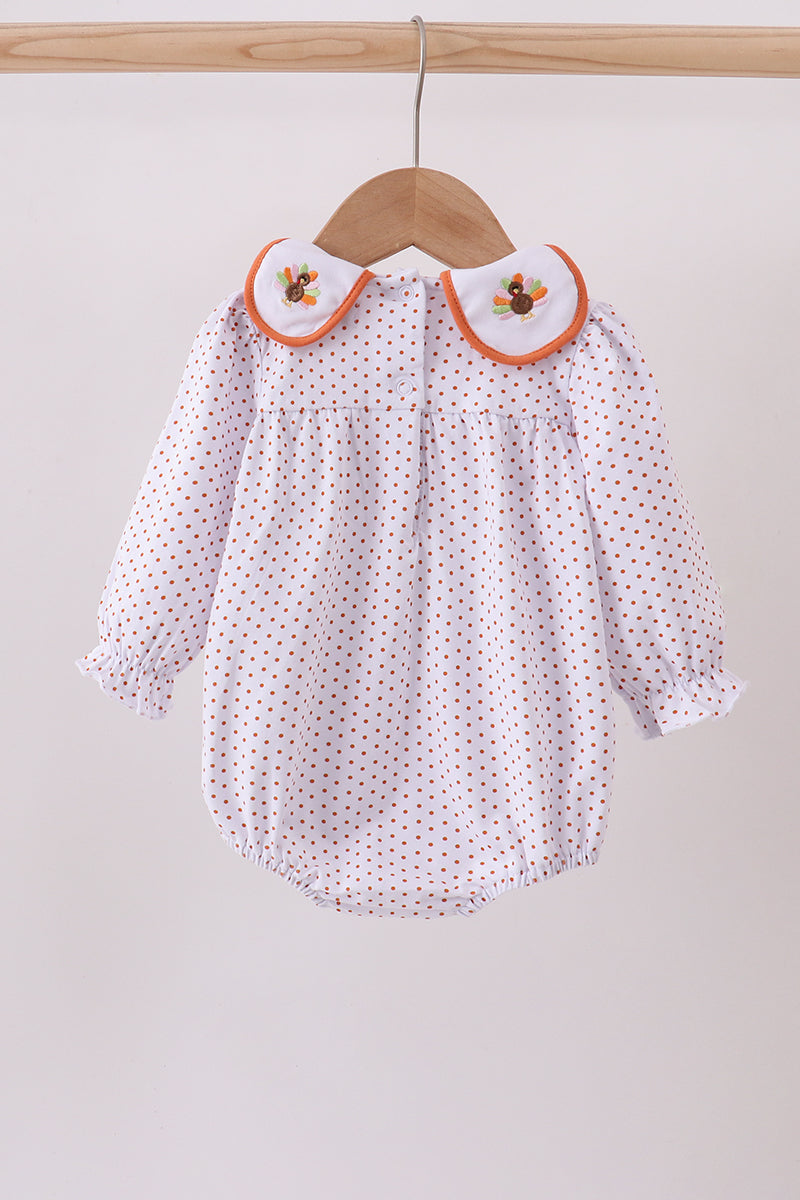 Premium orange turkey embroidery bubble