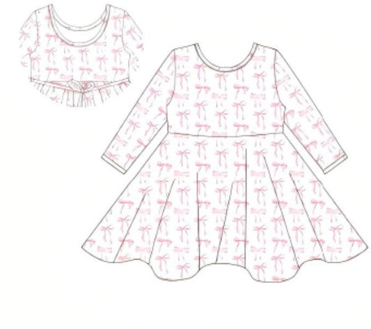 Premium tiny bow delight bamboo dress
