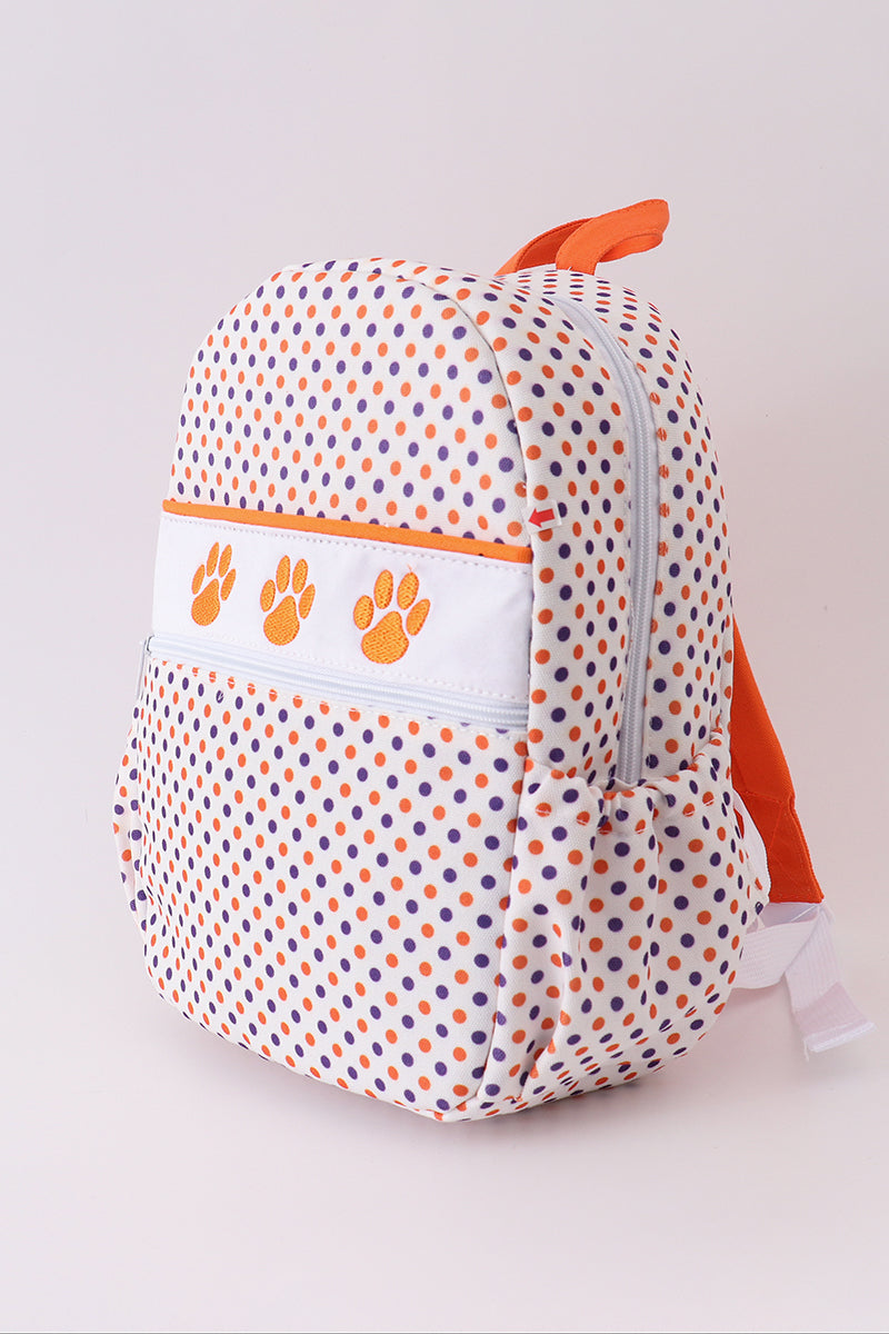 Clemson university embroidery boy backpack