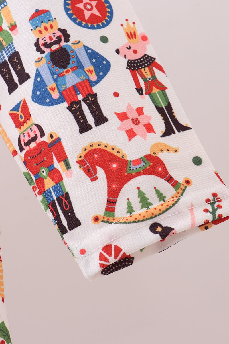 Red nutcracker print dress