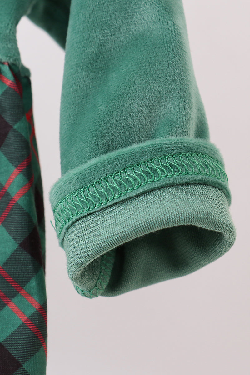 Forest velvet ruffle bubble