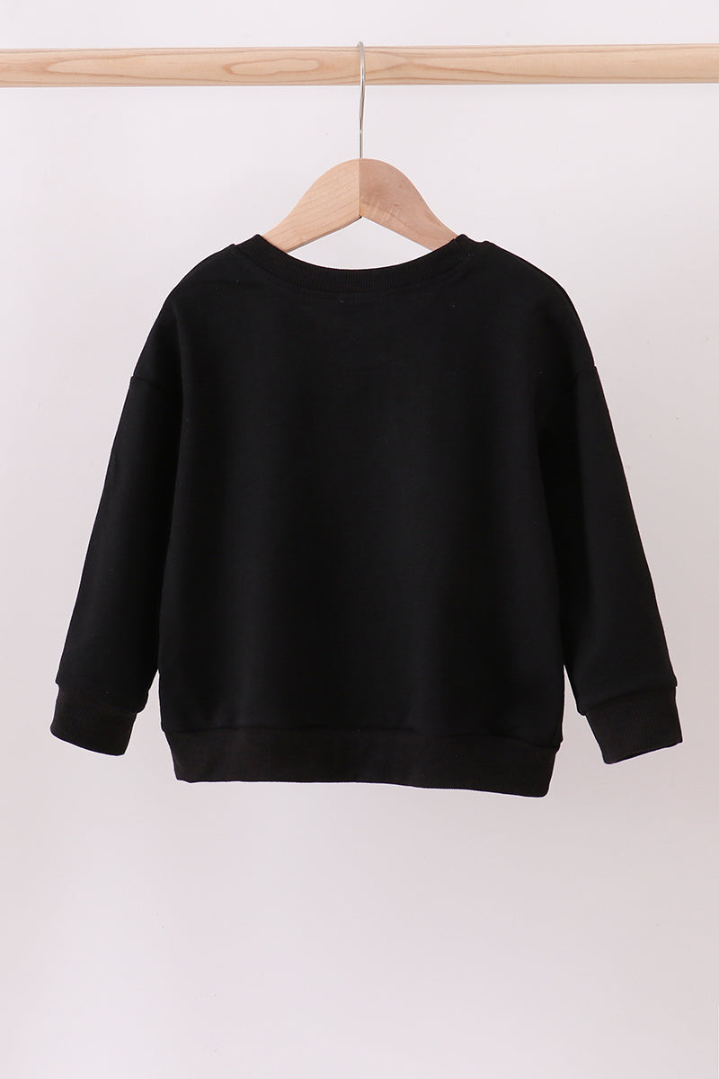 Black grinch sequin mom&me top