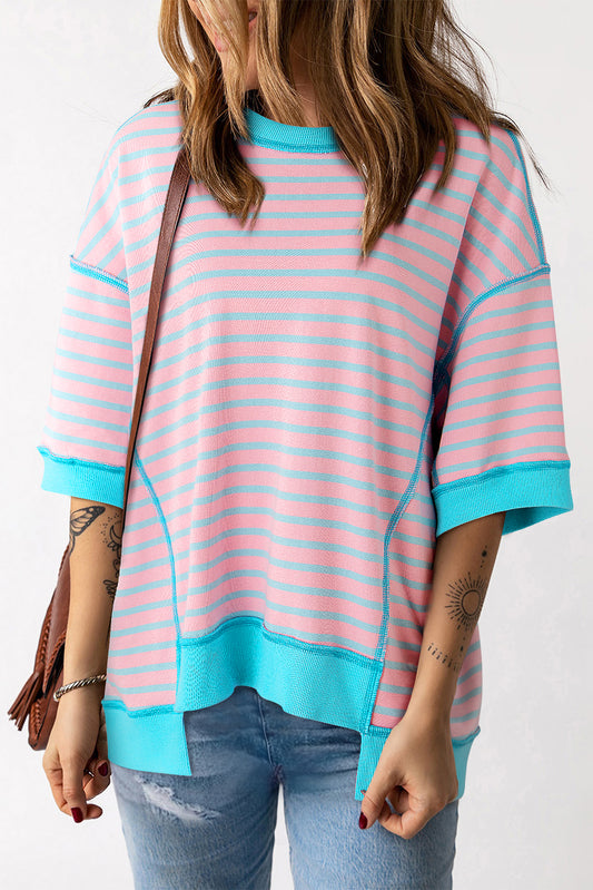 Stripe Oversized T Shirt