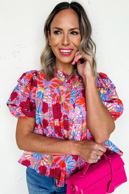 Pink Floral Shirt
